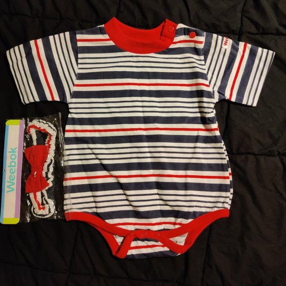 Weebok by Reebok Infant Girl Snap One Piece with Headband 18 months - Picture 1 of 2
